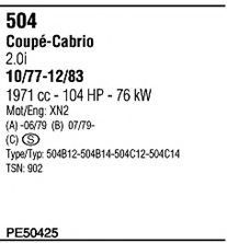 WALKER PE50425 Exhaust System